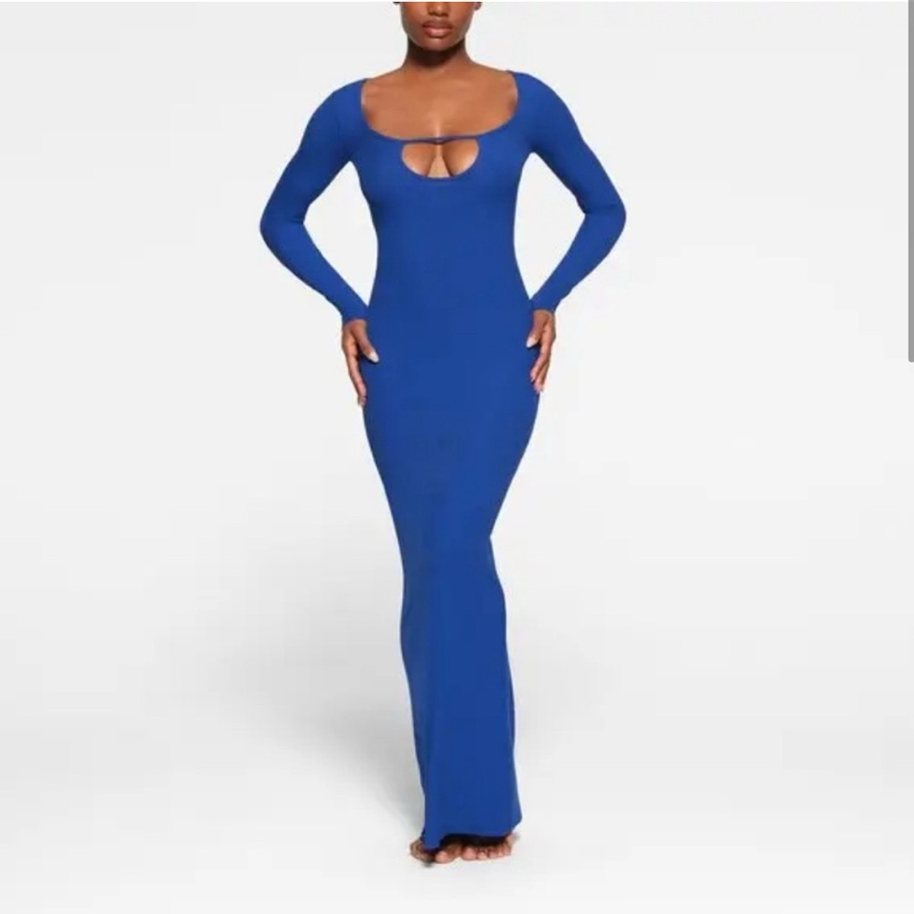 SKIMS ribbed fits everybody keyhole dress